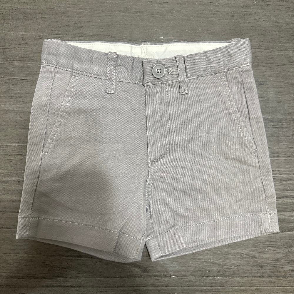 Crewcuts Stanton Chino Shorts Size 2 Toddler Kids J Crew Adjustable Gray NWT